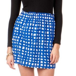 Francesca’s Pensacola Printed Windowpane Skirt